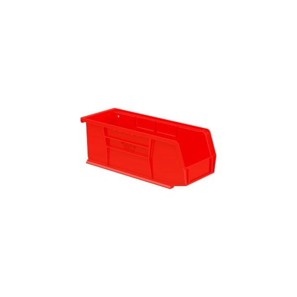 Hang & Stack Storage Bin, Plastic, Red, 12 PK